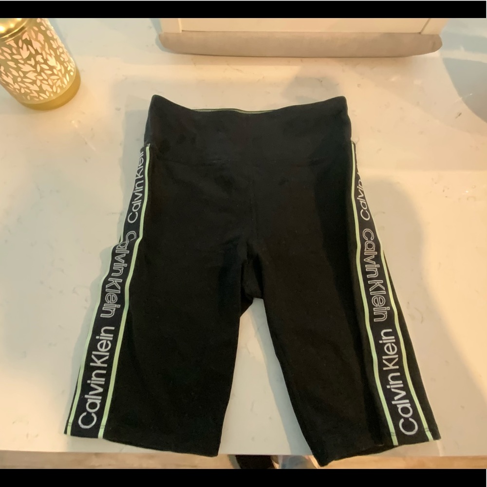 Calvin Kline lime green biker shorts